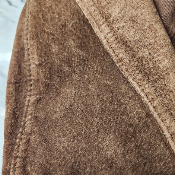 BROWN SUEDE FAUX SUEDE JACKET WOMENS SIZE SMALL - Picture 16 of 16